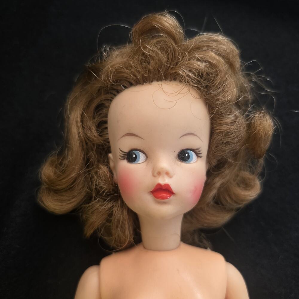 Vintage 1962 Ideal Tammy Doll BS-12 #3 Brunette 12" Nude Original Hair